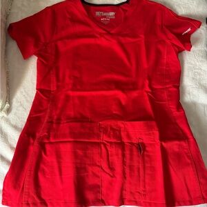 Grey's Anatomy Women's Red Scrub Top